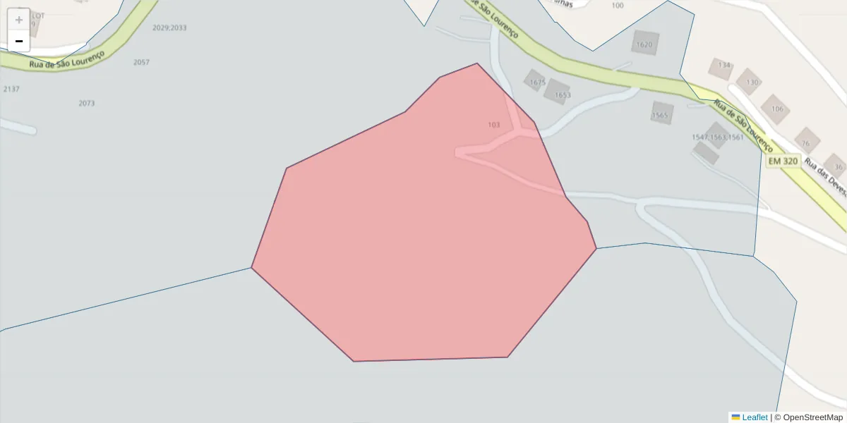 Mapa detalhado do código postal 4625-518 com limites, códigos postais vizinhos e agências dos correios