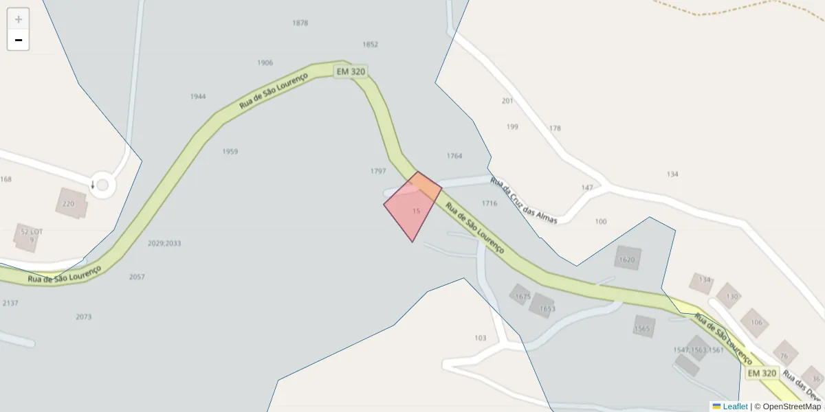 Mapa detalhado do código postal 4625-529;4625-533 com limites, códigos postais vizinhos e agências dos correios