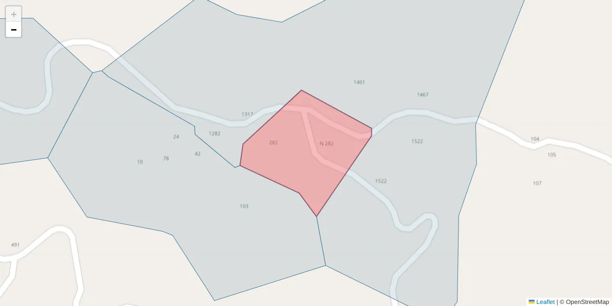 Mapa detalhado do código postal 4625-543 com limites, códigos postais vizinhos e agências dos correios