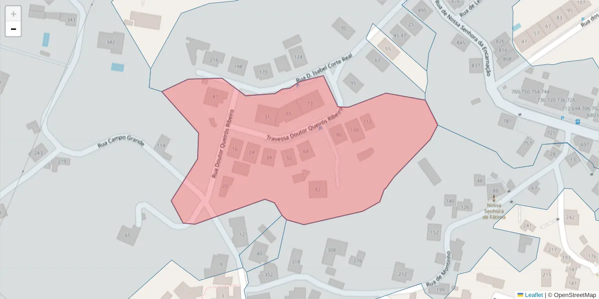 Mapa detalhado do código postal 4625-579 com limites, códigos postais vizinhos e agências dos correios