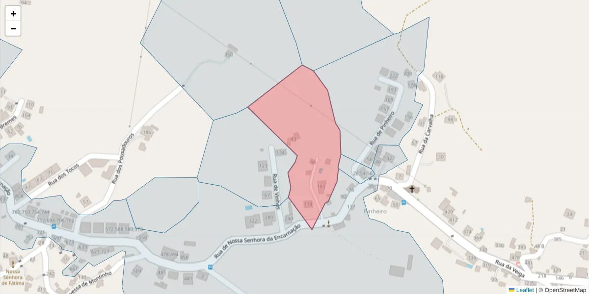 Mapa detalhado do código postal 4625-617 com limites, códigos postais vizinhos e agências dos correios