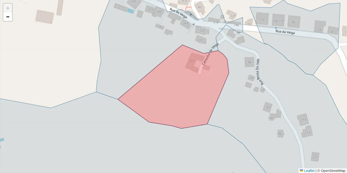 Mapa detalhado do código postal 4625-620 com limites, códigos postais vizinhos e agências dos correios