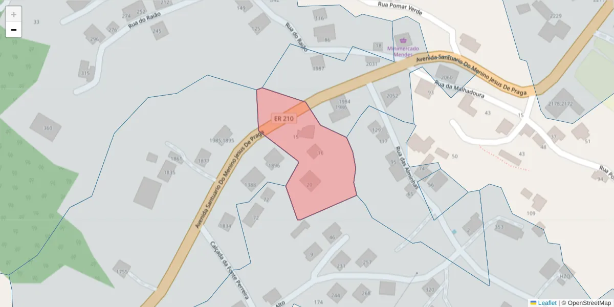 Mapa detalhado do código postal 4630-031 com limites, códigos postais vizinhos e agências dos correios