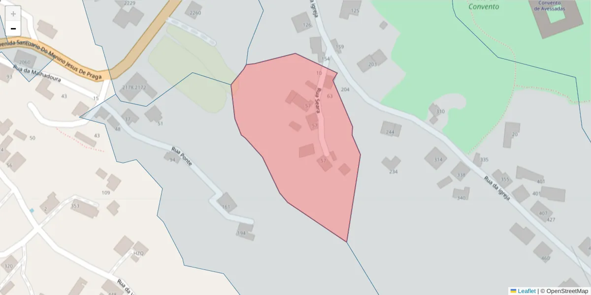 Mapa detalhado do código postal 4630-065 com limites, códigos postais vizinhos e agências dos correios