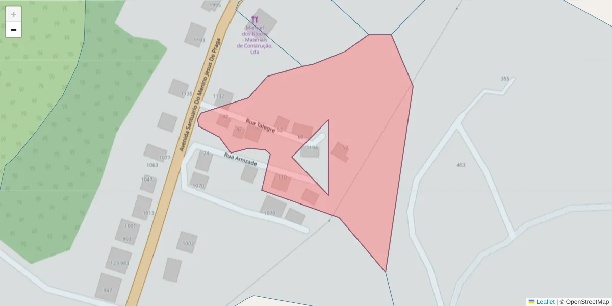 Mapa detalhado do código postal 4630-069 com limites, códigos postais vizinhos e agências dos correios