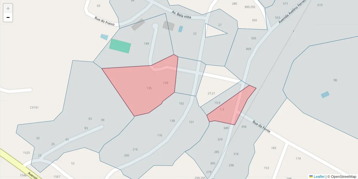 Mapa detalhado do código postal 4630-081 com limites, códigos postais vizinhos e agências dos correios
