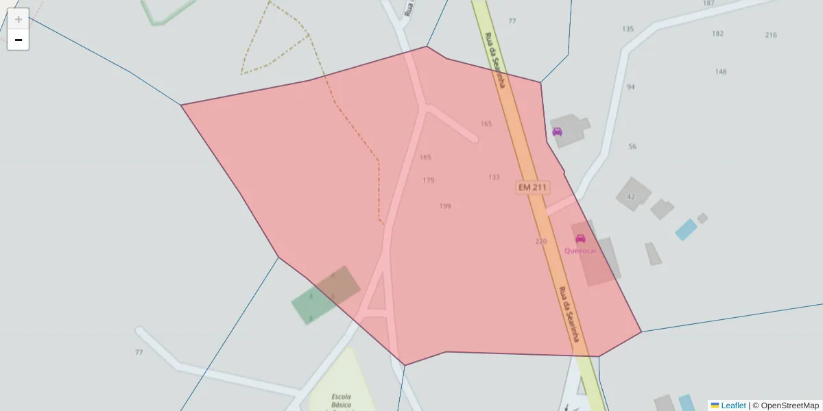 Mapa detalhado do código postal 4630-120 com limites, códigos postais vizinhos e agências dos correios