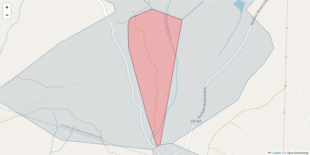 Mapa detalhado do código postal 4630-180 com limites, códigos postais vizinhos e agências dos correios