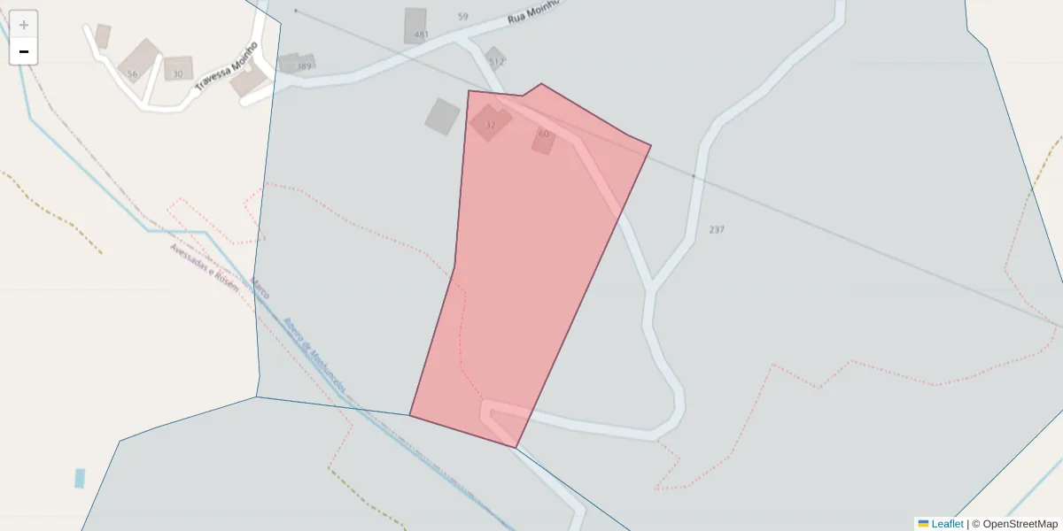 Mapa detalhado do código postal 4630-243 com limites, códigos postais vizinhos e agências dos correios