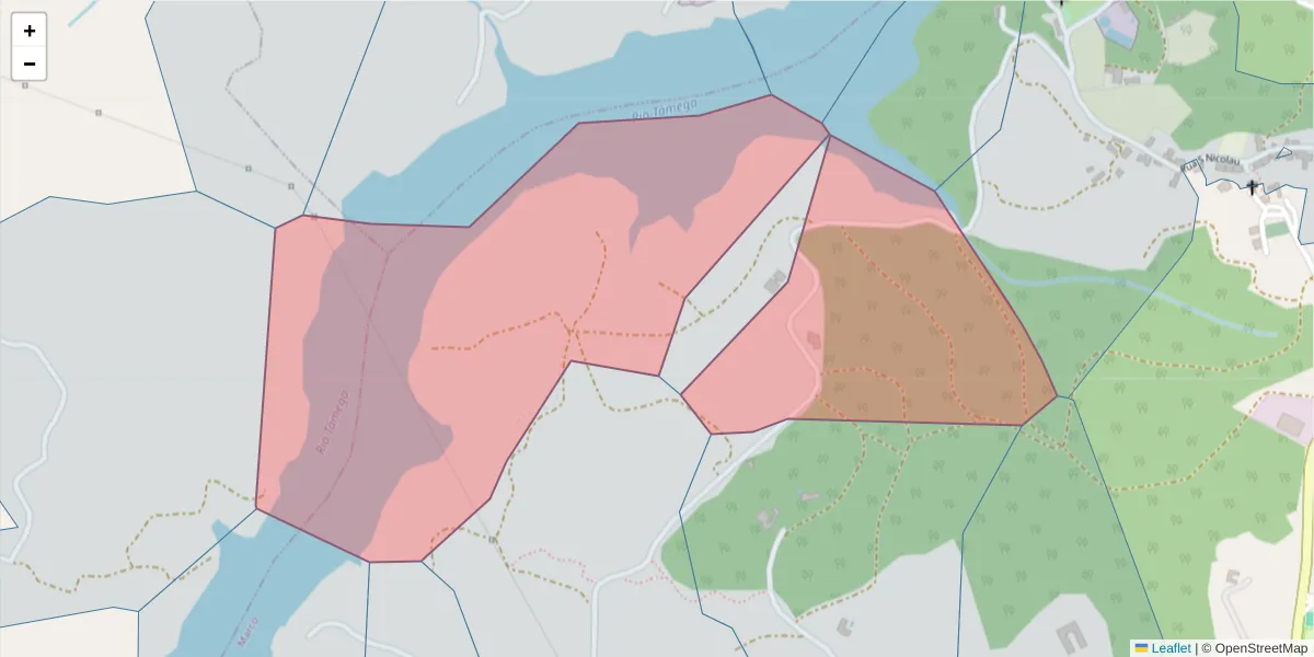 Mapa detalhado do código postal 4630-249 com limites, códigos postais vizinhos e agências dos correios