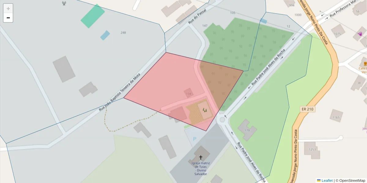 Mapa detalhado do código postal 4630-270 com limites, códigos postais vizinhos e agências dos correios