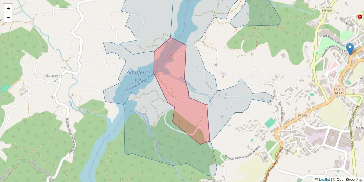 Mapa detalhado do código postal 4630-272 com limites, códigos postais vizinhos e agências dos correios