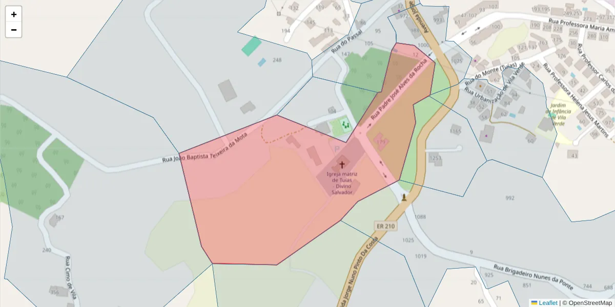 Mapa detalhado do código postal 4630-301 com limites, códigos postais vizinhos e agências dos correios