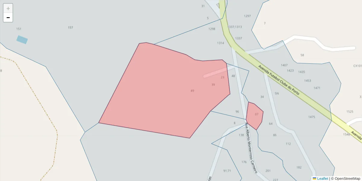 Mapa detalhado do código postal 4630-311 com limites, códigos postais vizinhos e agências dos correios