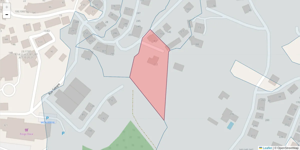 Mapa detalhado do código postal 4630-314 com limites, códigos postais vizinhos e agências dos correios