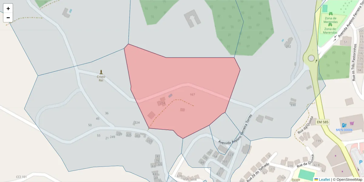Mapa detalhado do código postal 4630-438 com limites, códigos postais vizinhos e agências dos correios