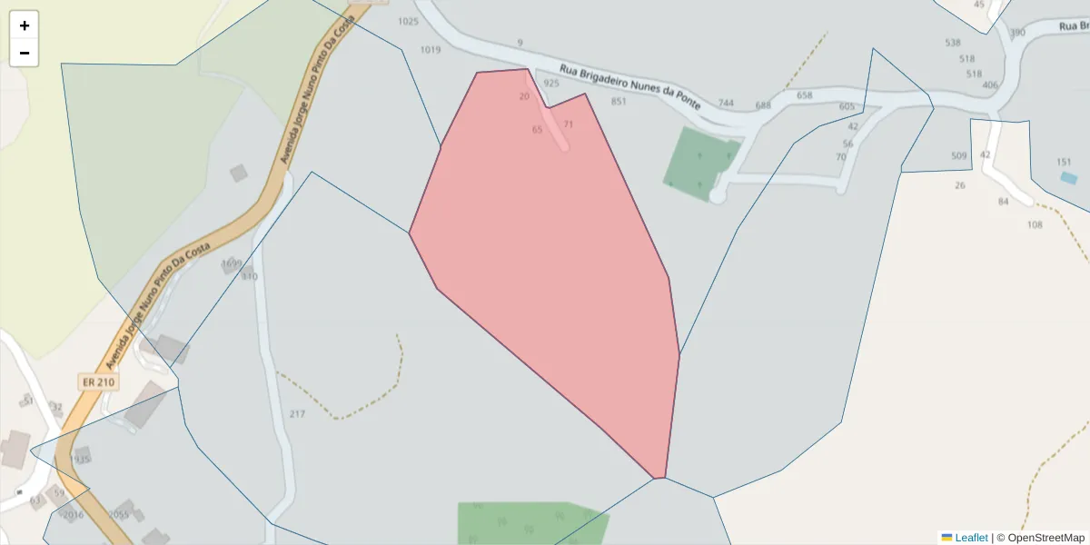 Mapa detalhado do código postal 4630-461 com limites, códigos postais vizinhos e agências dos correios