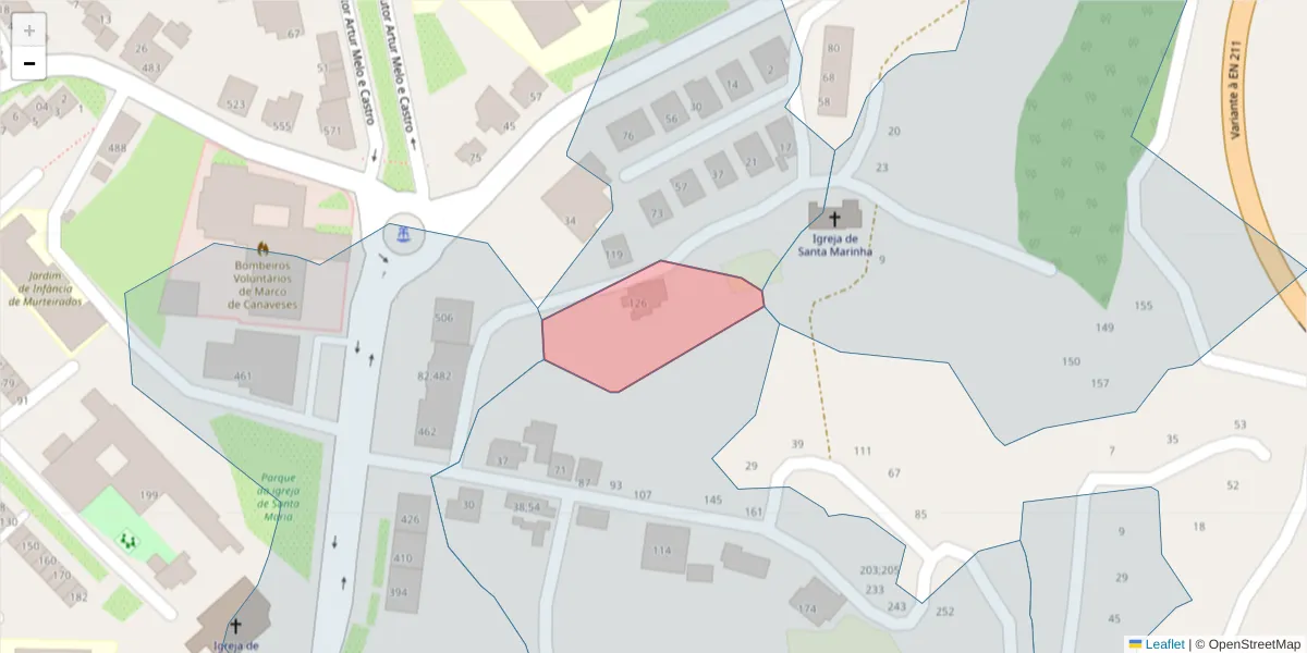 Mapa detalhado do código postal 4630-467 com limites, códigos postais vizinhos e agências dos correios