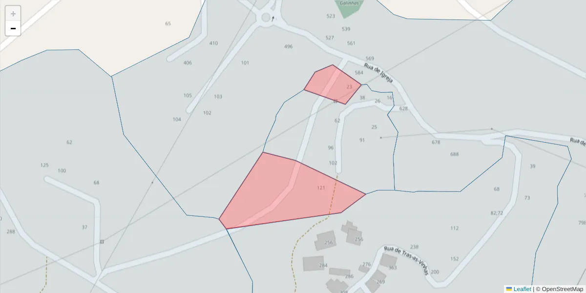 Mapa detalhado do código postal 4630-479 com limites, códigos postais vizinhos e agências dos correios