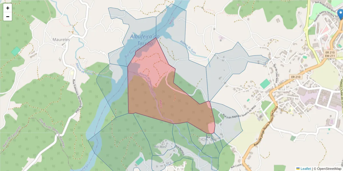 Mapa detalhado do código postal 4630-495 com limites, códigos postais vizinhos e agências dos correios