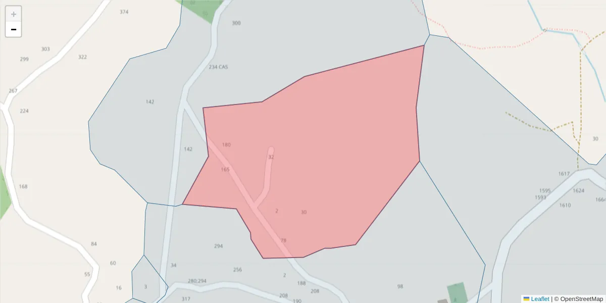 Mapa detalhado do código postal 4630-521 com limites, códigos postais vizinhos e agências dos correios