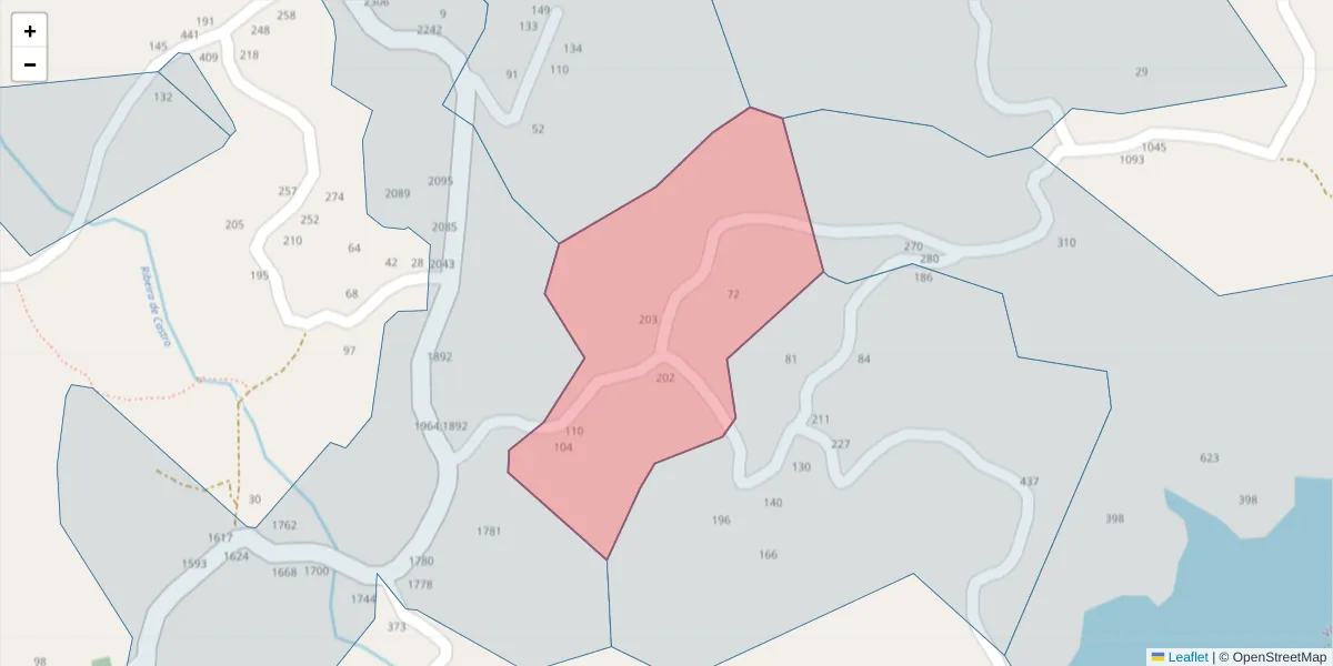 Mapa detalhado do código postal 4630-533 com limites, códigos postais vizinhos e agências dos correios