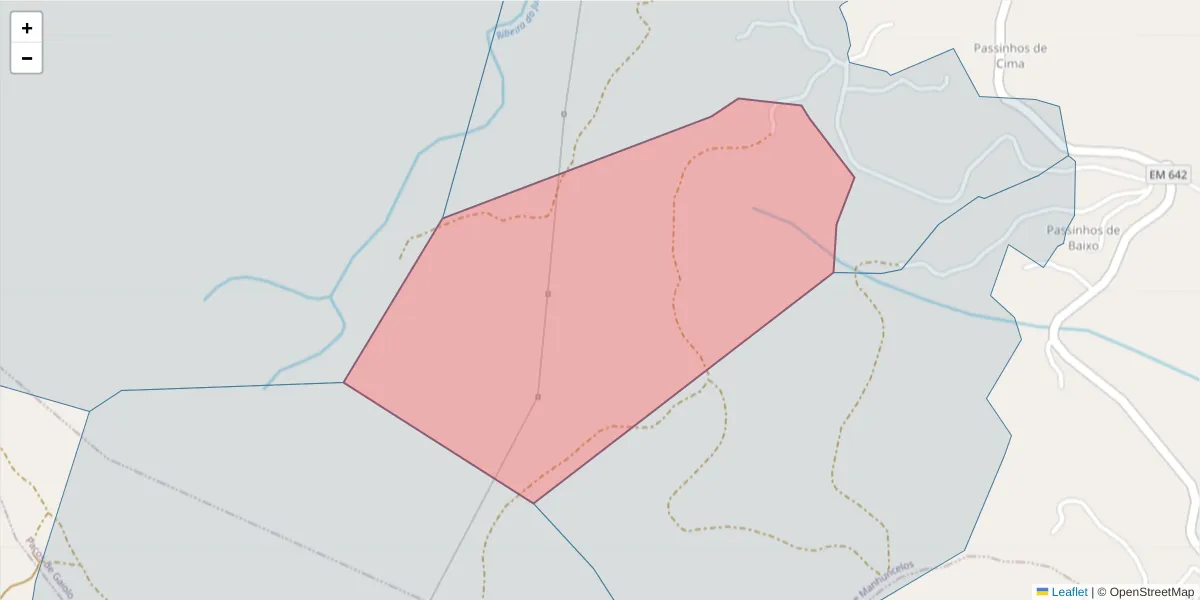 Mapa detalhado do código postal 4630-541 com limites, códigos postais vizinhos e agências dos correios