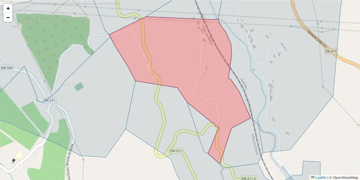 Mapa detalhado do código postal 4630-553 com limites, códigos postais vizinhos e agências dos correios