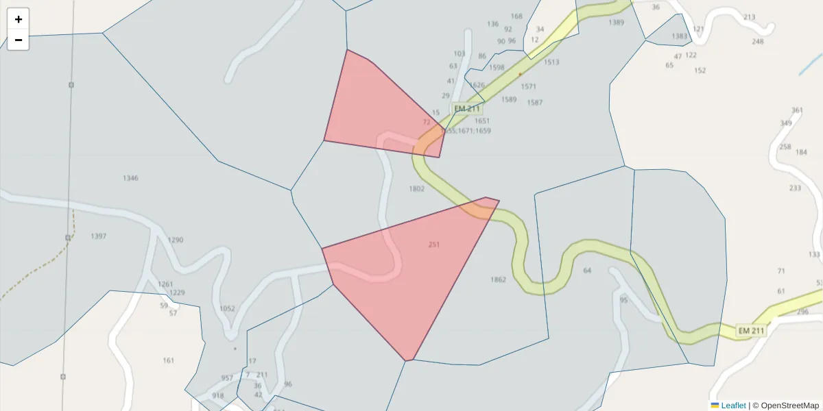 Mapa detalhado do código postal 4630-556 com limites, códigos postais vizinhos e agências dos correios