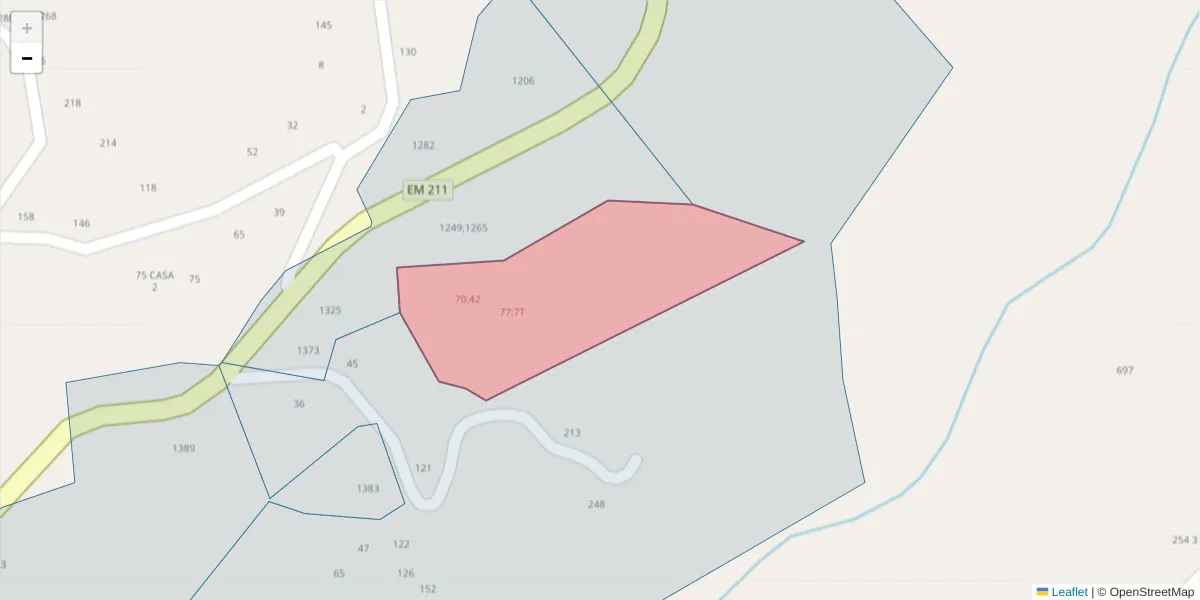 Mapa detalhado do código postal 4630-590 com limites, códigos postais vizinhos e agências dos correios