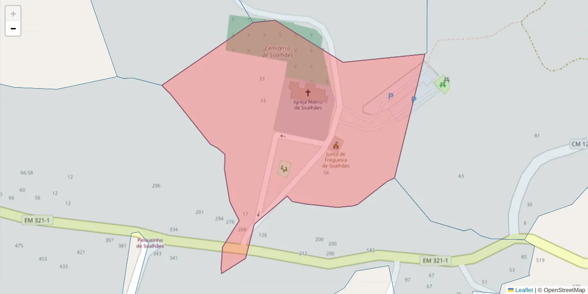 Mapa detalhado do código postal 4630-609 com limites, códigos postais vizinhos e agências dos correios