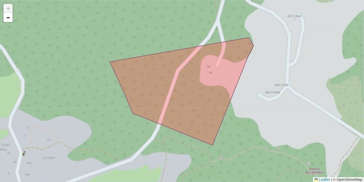 Mapa detalhado do código postal 4630-640 com limites, códigos postais vizinhos e agências dos correios