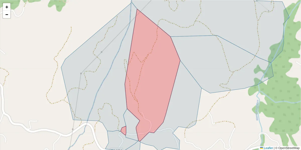 Mapa detalhado do código postal 4630-647 com limites, códigos postais vizinhos e agências dos correios