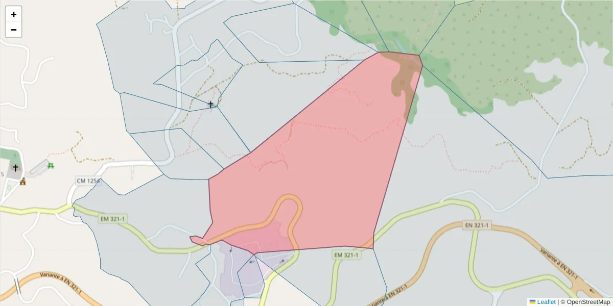 Mapa detalhado do código postal 4630-659 com limites, códigos postais vizinhos e agências dos correios