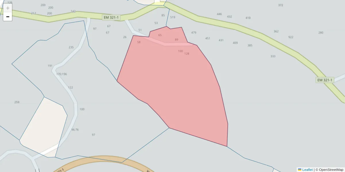 Mapa detalhado do código postal 4630-671 com limites, códigos postais vizinhos e agências dos correios