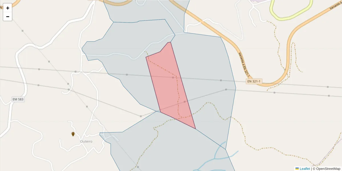 Mapa detalhado do código postal 4630-679 com limites, códigos postais vizinhos e agências dos correios
