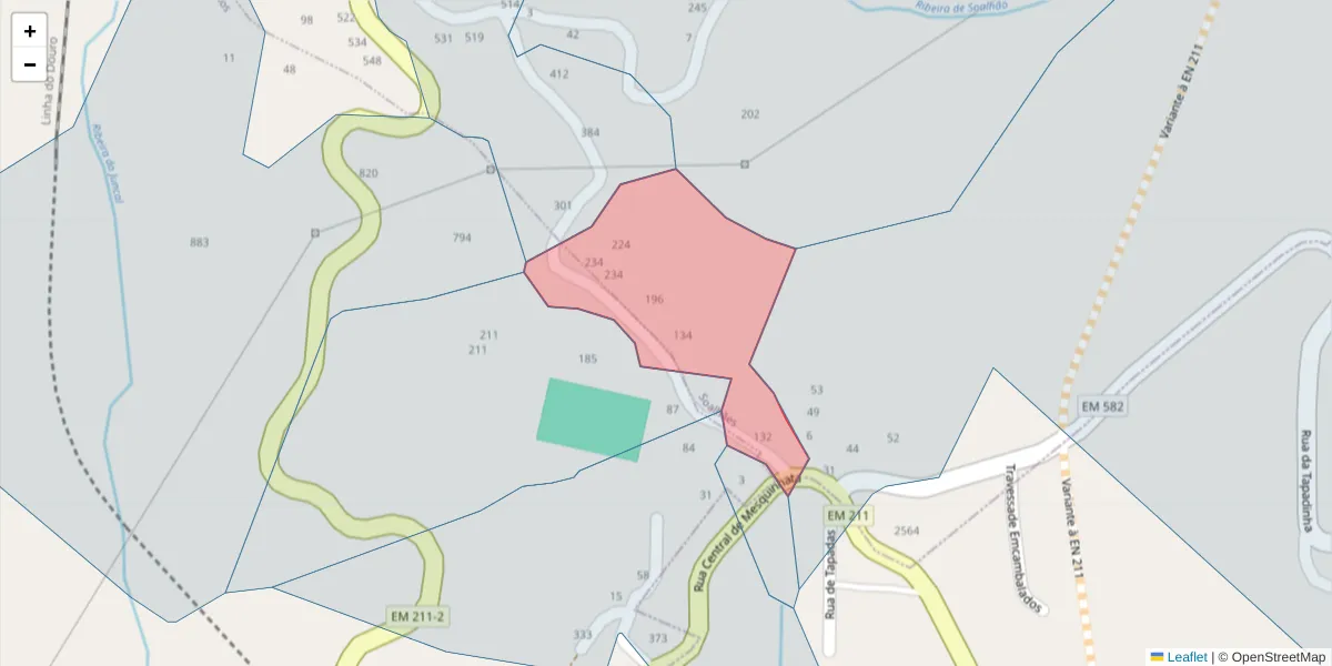 Mapa detalhado do código postal 4630-689 com limites, códigos postais vizinhos e agências dos correios