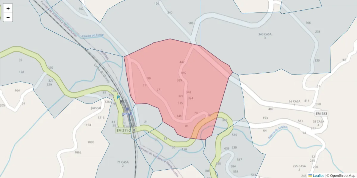 Mapa detalhado do código postal 4630-691 com limites, códigos postais vizinhos e agências dos correios