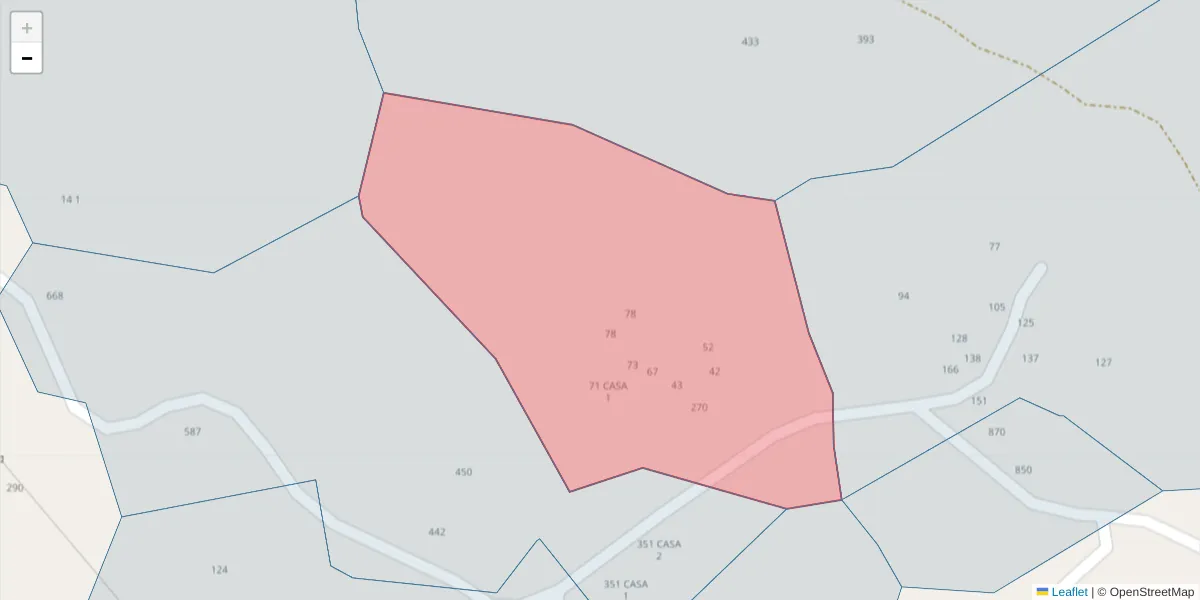 Mapa detalhado do código postal 4630-706 com limites, códigos postais vizinhos e agências dos correios
