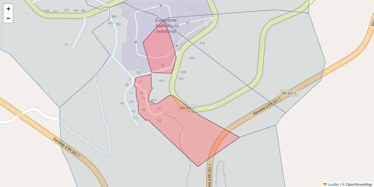 Mapa detalhado do código postal 4630-723 com limites, códigos postais vizinhos e agências dos correios