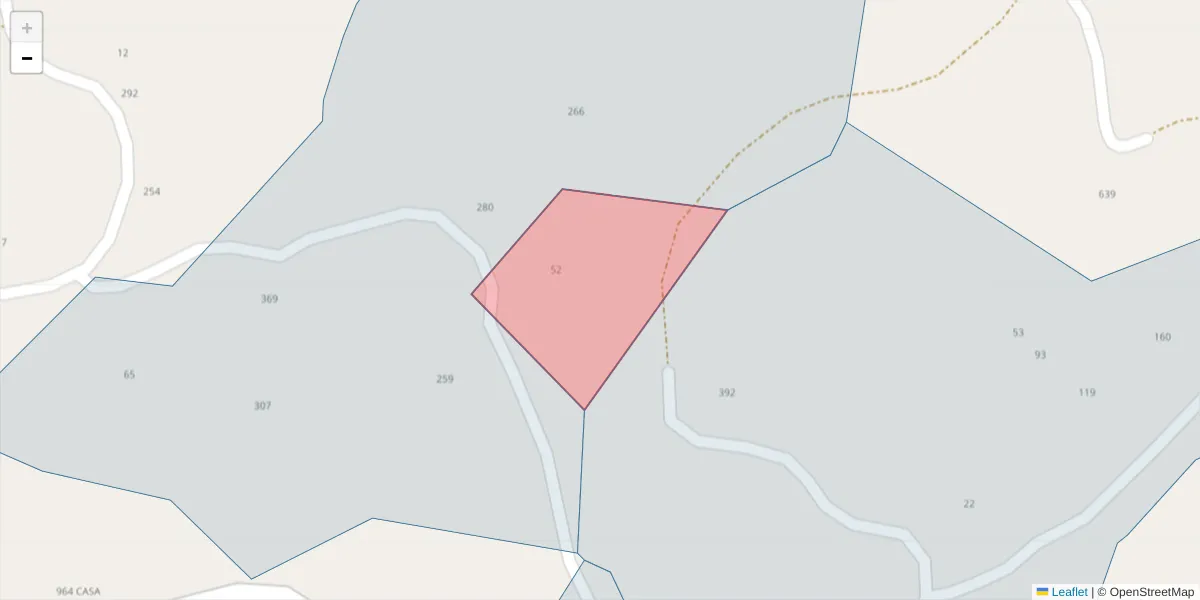 Mapa detalhado do código postal 4630-725 com limites, códigos postais vizinhos e agências dos correios