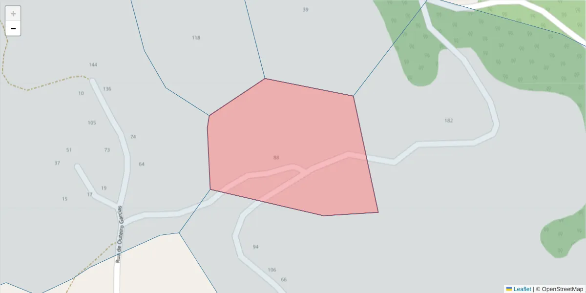 Mapa detalhado do código postal 4630-734 com limites, códigos postais vizinhos e agências dos correios