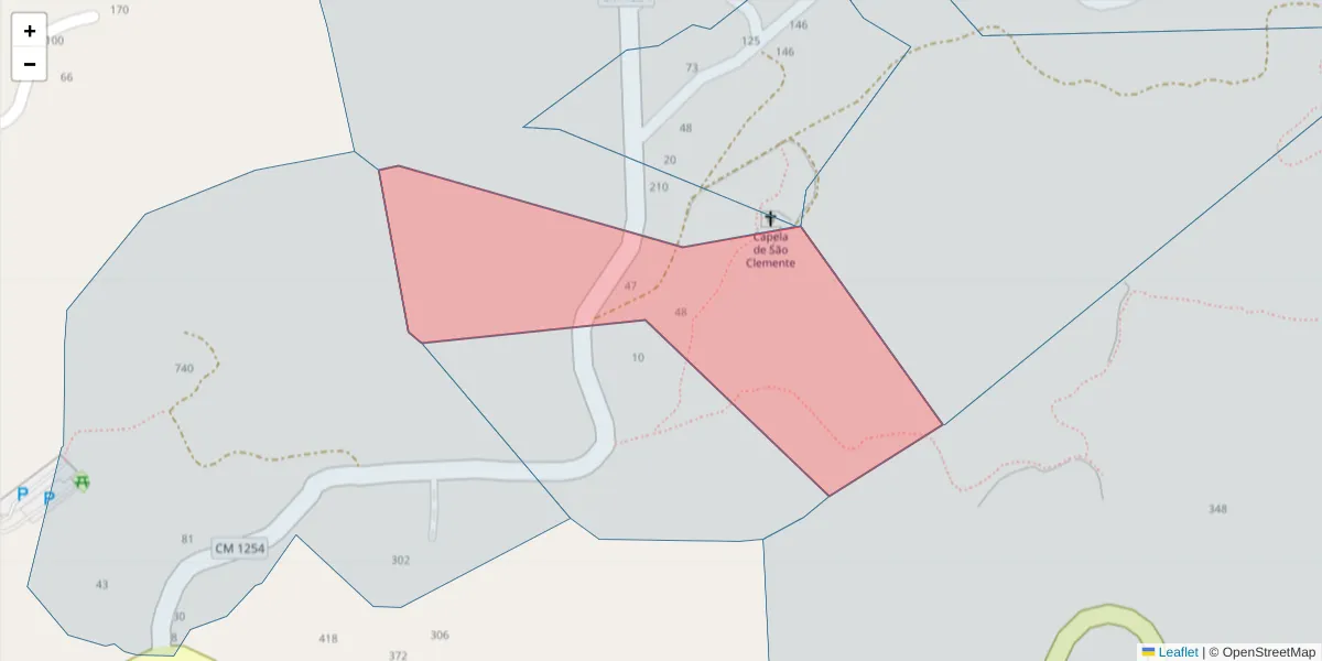 Mapa detalhado do código postal 4630-741 com limites, códigos postais vizinhos e agências dos correios
