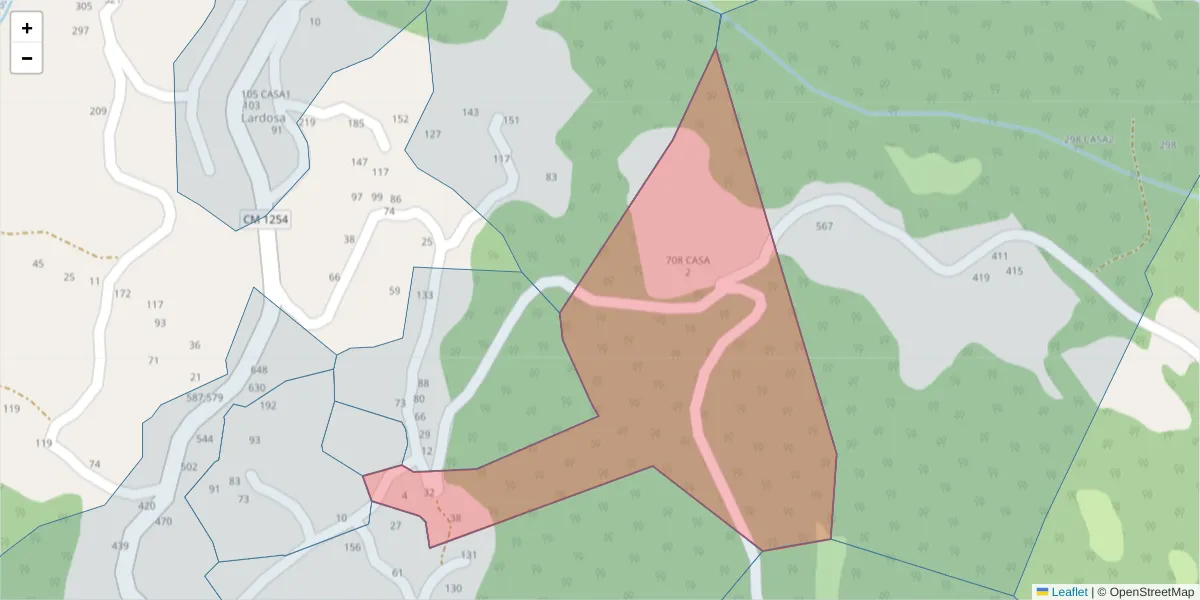 Mapa detalhado do código postal 4630-747 com limites, códigos postais vizinhos e agências dos correios