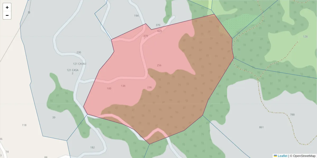 Mapa detalhado do código postal 4630-750 com limites, códigos postais vizinhos e agências dos correios