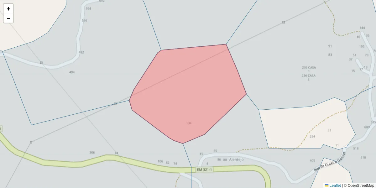 Mapa detalhado do código postal 4630-754 com limites, códigos postais vizinhos e agências dos correios
