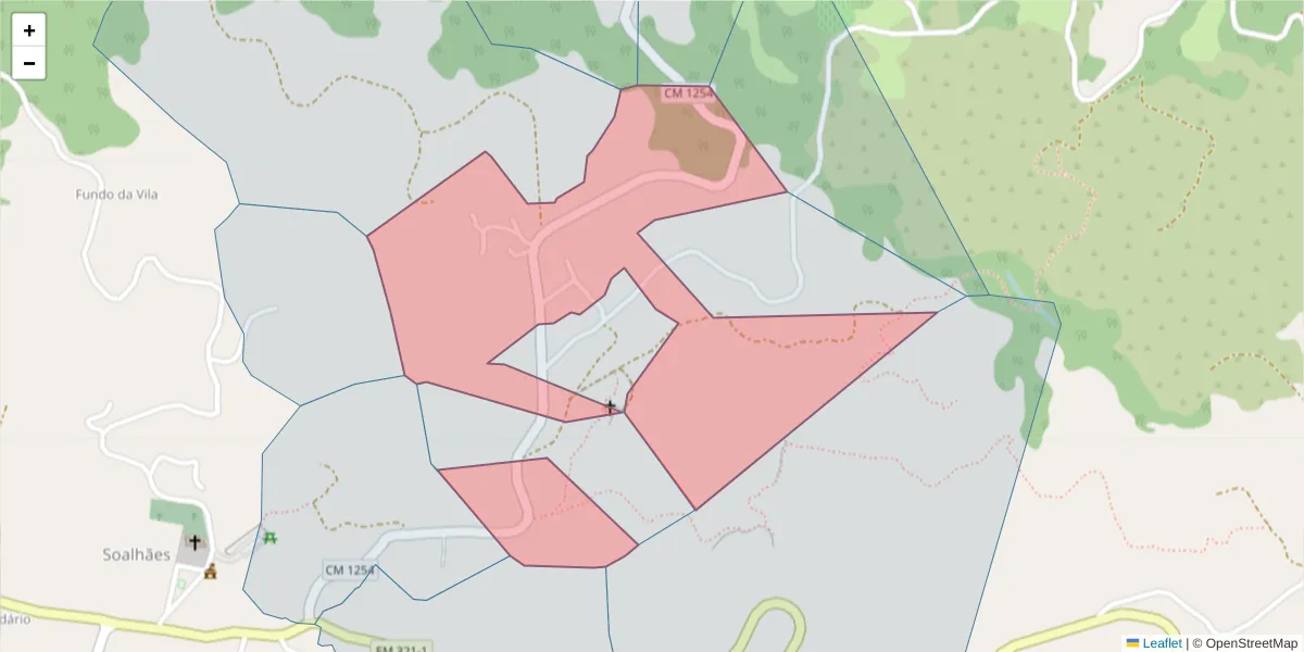 Mapa detalhado do código postal 4630-756 com limites, códigos postais vizinhos e agências dos correios