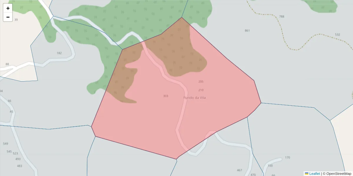 Mapa detalhado do código postal 4630-760 com limites, códigos postais vizinhos e agências dos correios