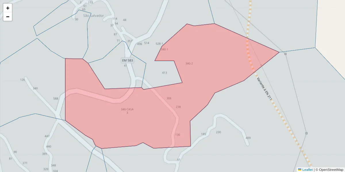 Mapa detalhado do código postal 4630-766 com limites, códigos postais vizinhos e agências dos correios