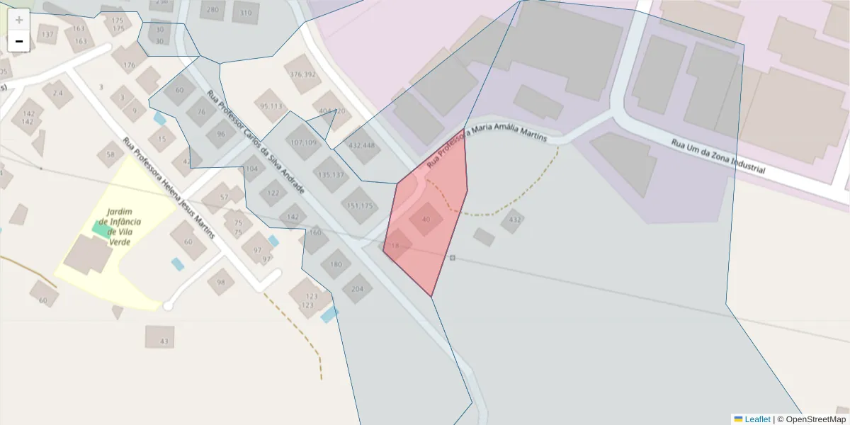 Mapa detalhado do código postal 4630-783 com limites, códigos postais vizinhos e agências dos correios